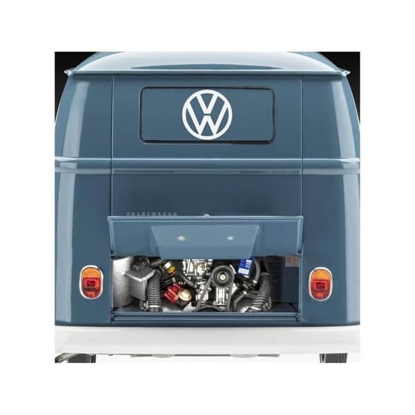 Modellbil - REVELL - VW T1 Panel Van - 75 år - Blå - Inredning