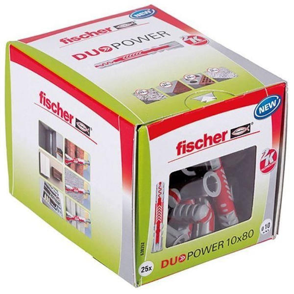 FISCHER - DuoPower all-material ankare 10x80 mm - Låda med 25 st