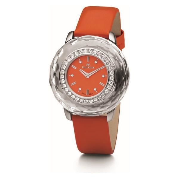 Kvinnoklocka - Folli Follie - WF0A046SSO - Läder - Kvarts - Ø 32 mm Orange