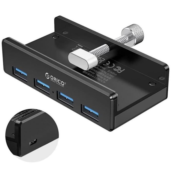 HUB USB - ORICO - MH4PU-P-BK-BP - 4 portar USB 3.1 - Färg Svart - USB-A-gränssnitt