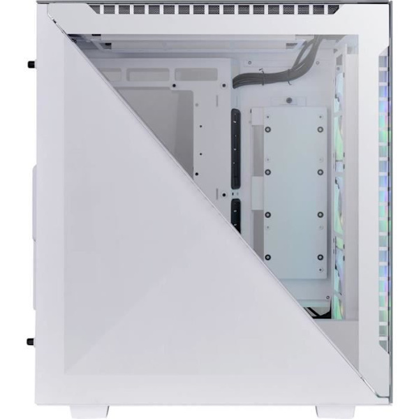 Thermaltake Divider 500 TG Snow ARGB White Tower midi White PC-fodral 3 LED-fläktar förinstallerade, 1 fläkt p