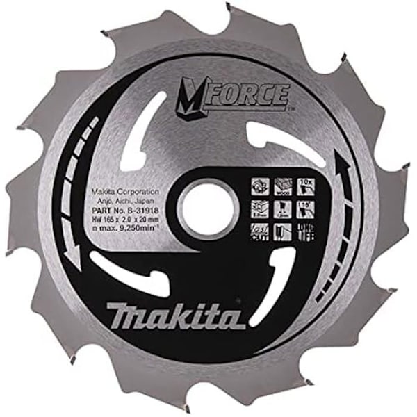Sågblad - MAKITA - M-Force - 165 x 20 mm - 10 tänder - Stål Pengar