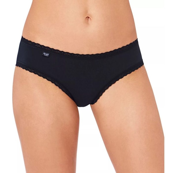 Culotte i bomull för kvinnor Sloggi 24/7 Lace Hipster (x3) svart 44