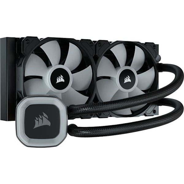 Vattenkylning - CORSAIR - H100 RGB AIO - 240 mm kylare - Vätskekylning för processor Svart
