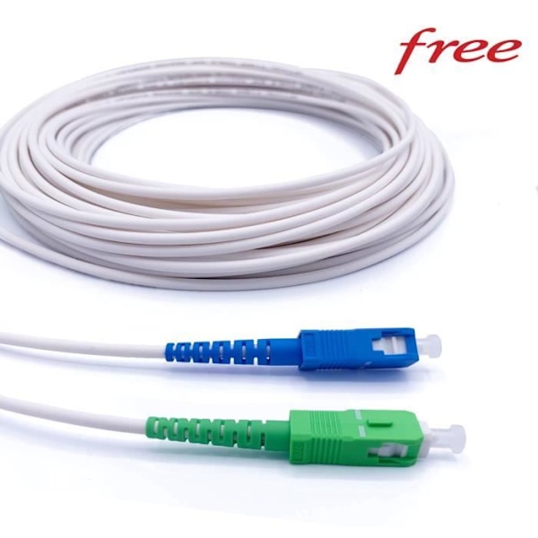 Elfcam® - Fiberoptisk kabel/förlängningskabel { Freebox } - SC-APC till SC-UPC Singlemode Simplex Patch-sladd - 5m