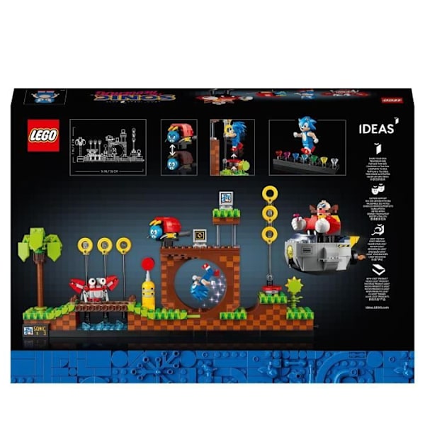 LEGO® Idéer 21331 Sonic the Hedgehog™ – Green Hill Zone, videospelsnivå, byggsats, presentidé Flerfärgad