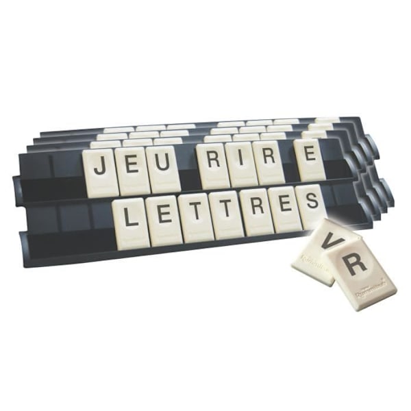 Rummikub Letters, Bräd- och pusselspel, Utbildningsspel, fransk version, Hasbro Gaming, Ålder 7 och uppåt Gul