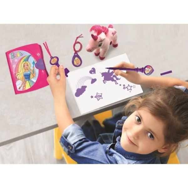 Barbie Electronic Diary - LEXIBOOK - Ljus- och ljudeffekter - Unicorn Accessoarer och plysch Rosa