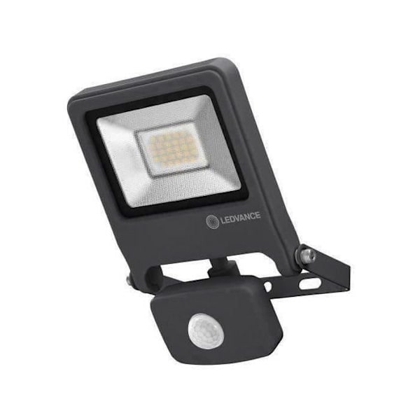 LED-strålkastare utomhus - LEDVANCE - Endura Flood 20W - Mörkgrå - Rörelsedetektor - 3000K Mörkgrå