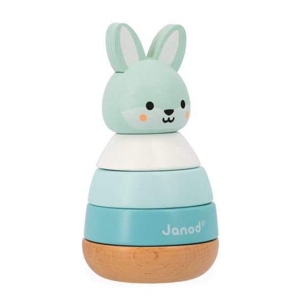 STAPELBAR HARE Beige, blått och vitt