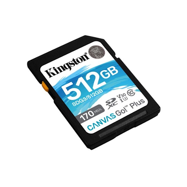 SD-kort - Kingston - Canvas Go! Plus - 512GB - 170 Mo/s - C10 UHS-I U3 V30