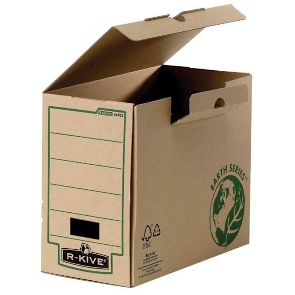 Arkivlåda R-Kive EARTH - FELLOWES - (L)150 mm - Brun - Återvunnet kartong