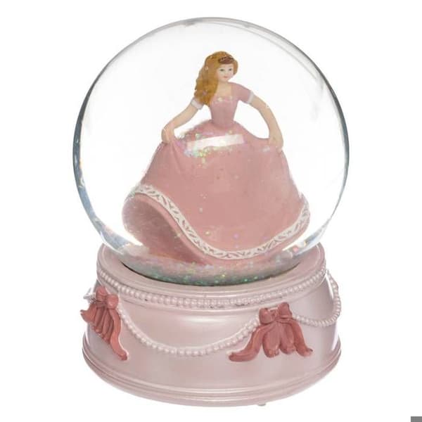 Musikalisk snöglob prinsessa D.10cm Ros
