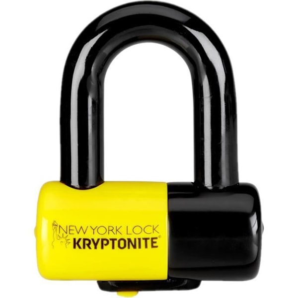 Kedjehänglås - Kryptonite - New York Legend - 150 cm - Svart stål - Solid stöldskydd svart gul