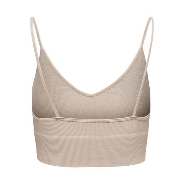 Soutien-gorge - Only - Onlvicky Rib Top Noos - Utan sömmar - Detalj av ribbning - Mörk beige Mörk beige L/XL