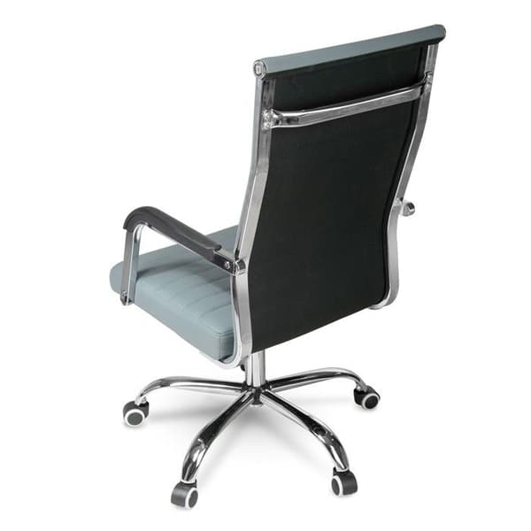 Svängbart kontorsstol - Sofotel - Modern design - Grå - Hög och ergonomisk ryggstöd - Kromade armstöd Grå