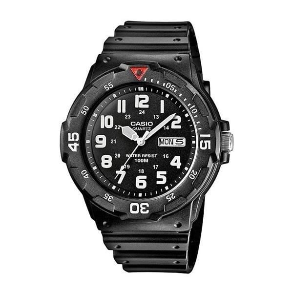 Klocka - CASIO - MRW-200H-1B - Kvarts - 100 m vattentäthet - Svart urtavla Svart