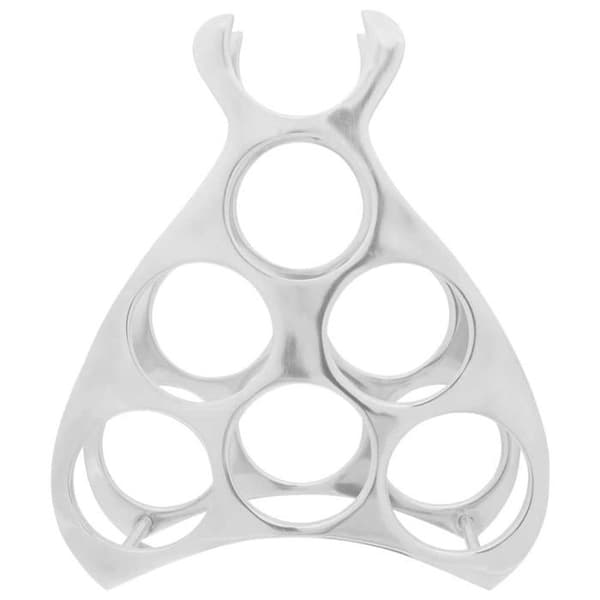 Modern vinställ - vidaXL - Silver - Aluminium - 32x14x37,5 cm - Triangulär design - Blank finish Silver