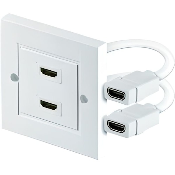 HDMI-adapter för 2 anslutningar Vit
