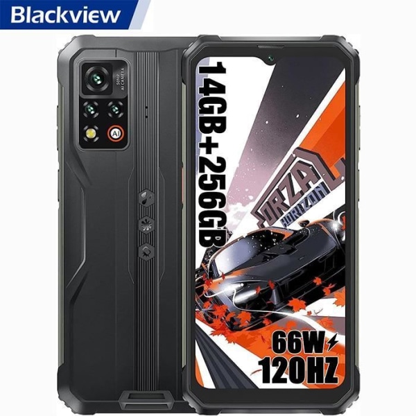 Blackview BV9200 Unbreakable Smartphone 6,6" Android 12,14GB+256GB-SD-1TB,50MP+8MP,5000mAh(66W snabbladdning),NFC-4G Dual SIM - Svart