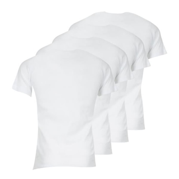 ATHENA 4-pack T-shirt med V-ringad ekologisk bomull Vit HERR - jag