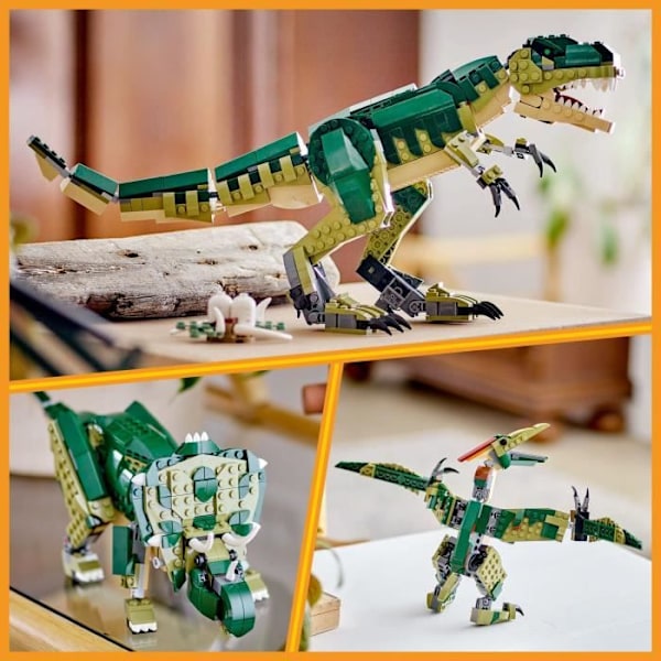 LEGO® Creator 31151 3-i-1 T-rex - Triceratops eller Pterodactyl Toy Dinosaurie Flerfärgad