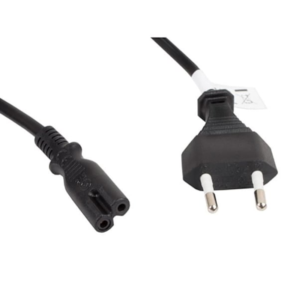 lanberg env.-c7ca 11cc 0018 -BK cee 7-16 Euro hane till IEC 320 C7 Hon VDE strömkabel, Svart 1,8 m
