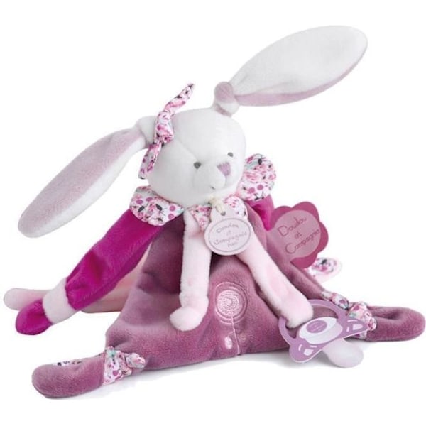 Mjuk nappklämma - DOUDOU ET COMPAGNIE - Cerise och Petit Chou - Rosa - För baby Mauve, fuchsia, ljusrosa