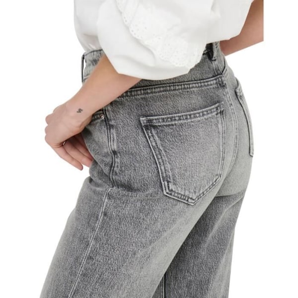 Jean Dam - ONLY - Rakt Snitt - Hög Midja - Grå - Stretch Denim Grå 28/34