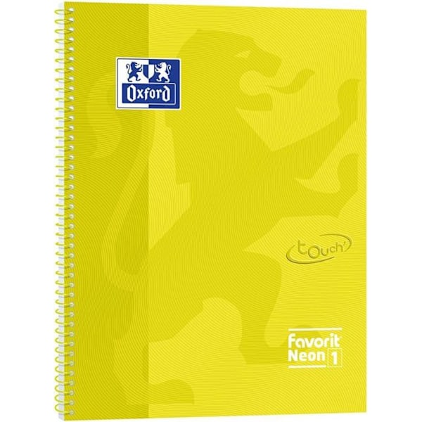 Blocknotes - Oxford block med blad - 400108153 - Favorit Maxi Spiralblock Neon1, typ 1R, neon gul