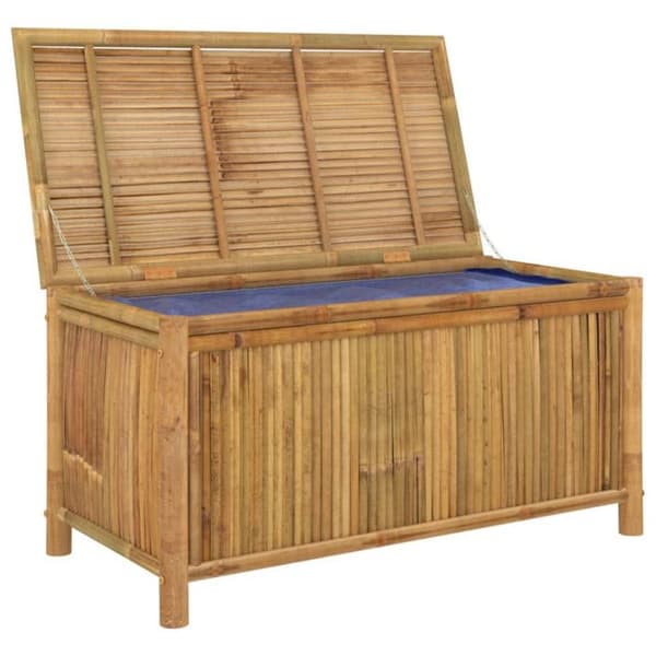 vidaXL Trädgårdsförvaringslåda 110x52x55 cm Bambu 319876 brun