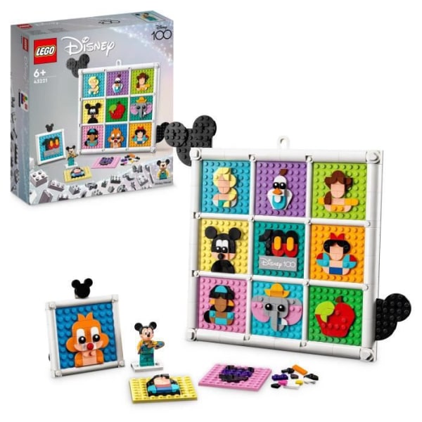 LEGO® Disney 43221 100 år av Disney-ikoner, Musse Pigg Väggkonstskapande för barn