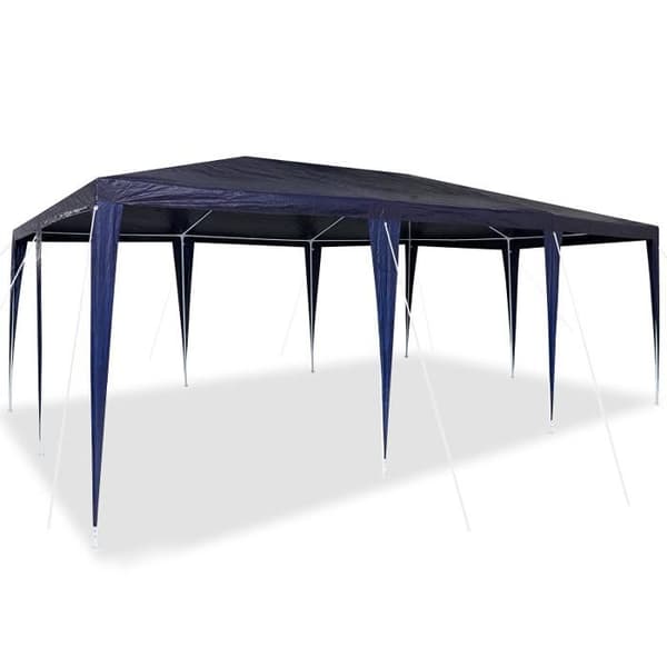 Festtält - 6x4 m - Blå - Polyester - Självbärande Blå