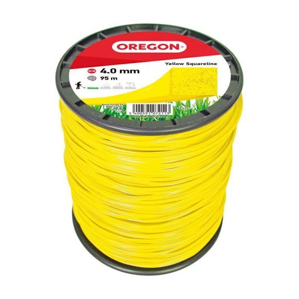 Fyrkantig tråd - OREGON - 4,0mm - 95m - Gul - Enkelledare Gul