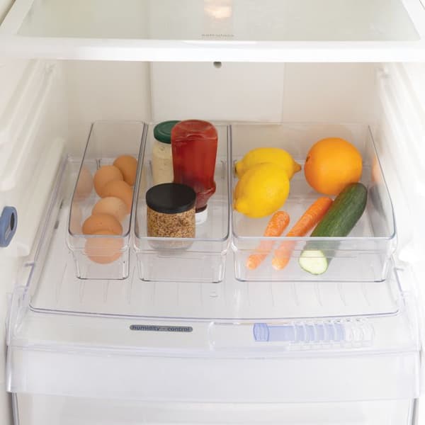 3 stycken "Smart Fridge" förvaringslådor Transparent
