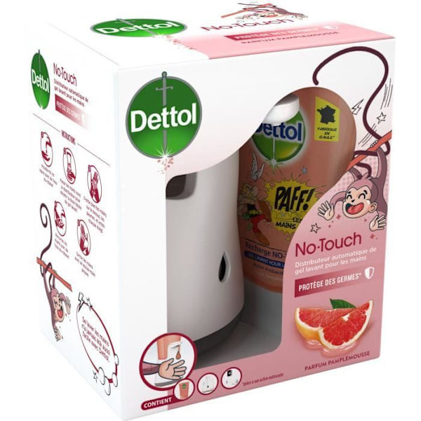 Dettol No-Touch Kit Automatisk Antibakteriell Tvåldispenser Grapefrukt 250ml