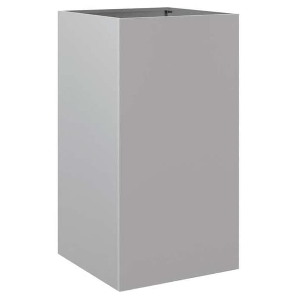 Planteringslåda - Silverfärgad - 42x38x75 cm - Galvaniserat stål - Rektangulär - Hållbar Silver