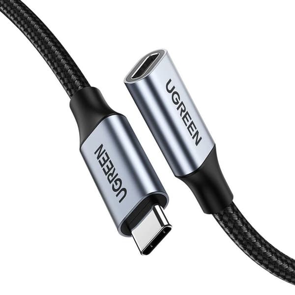 USB-C PD QC 100 W 5 A 10 Gbit/s 0,5 m förlängningskabel - Grå