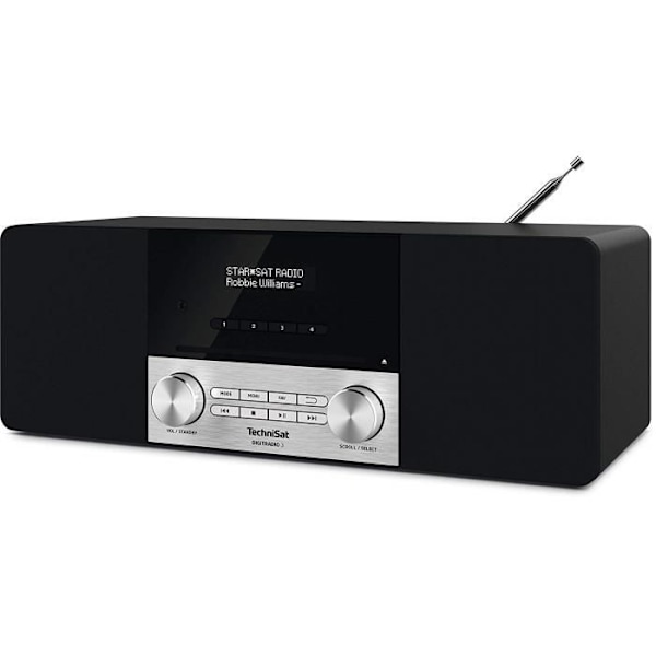Stereoradio - TechniSat - DIGITRADIO 3 - DAB+/UKW - Bluetooth - Svart aluminium Svart