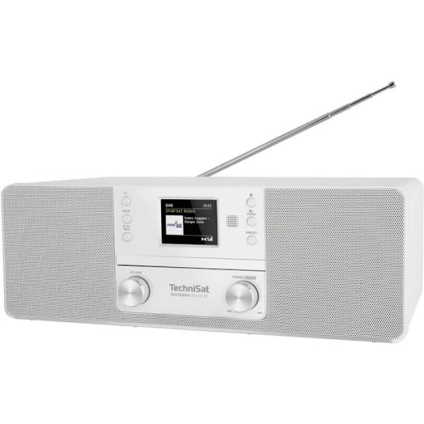 Radio-CD-spelare DAB+ - TECHNISAT - DIGITRADIO 370 CD BT - Vit - 2 högtalare 5W - Färgskärm Vit
