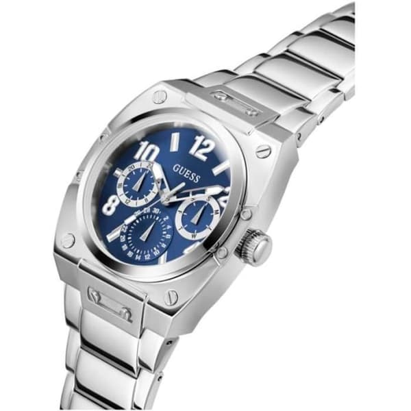 Guess Prodigy GW0624G1 Kvartsklocka för män Silver, Blå