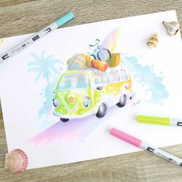 Ritblock - TOMBOW - A4 - 25 ark - Glättat papper - 250g/m²
