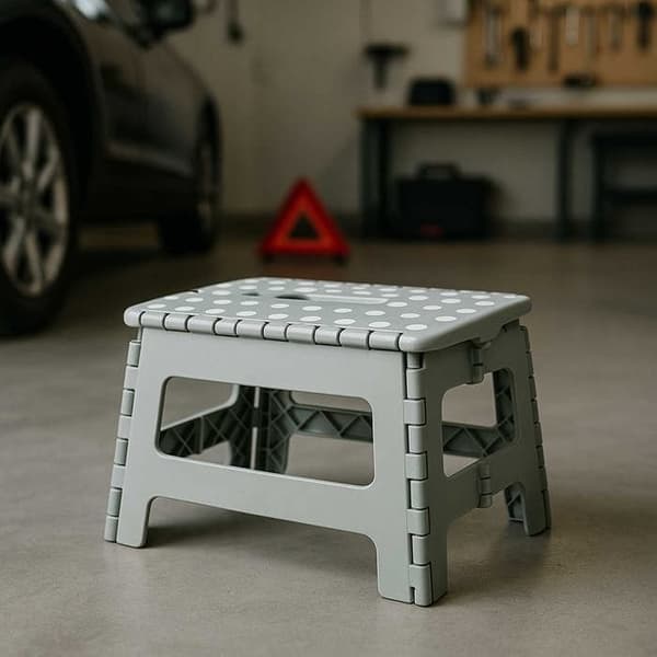 WERKA PRO hopfällbar trapppall 21cm PVC grå