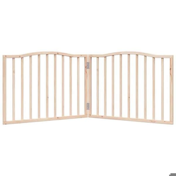 vidaXL Fällbar hundgrind 2 paneler 160 cm poppelträ 352208