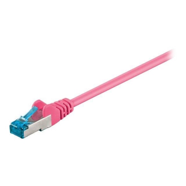 goobay nätverkskabel RJ-45 (M) till RJ-45 (M) 15 m SFTP, PiMF CAT 6a halogenfri, gjuten, hakfri magenta