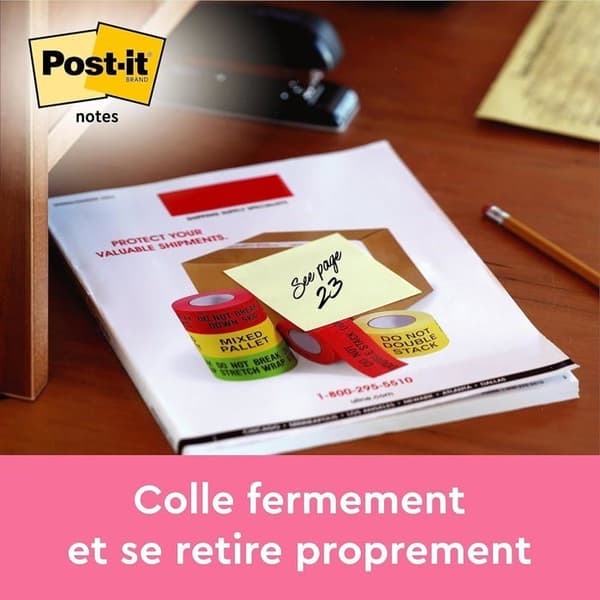 Blocknot - Post-it-block med papper - 6820-CY-W10
