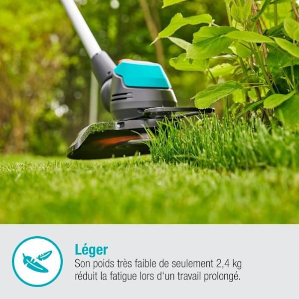 GARDENA batteridriven kantskärare - EasyCut 23/18V P4A - 18V - 23 cm Svart - grå - blå