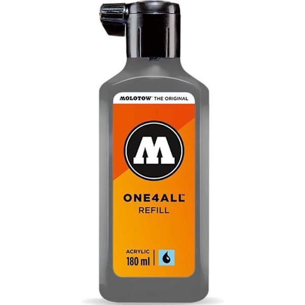 Akrylfärg - Molotow - ONE4ALL REFILL 180 ML - Mörkblågrå - Hög opacitet - Påfyllningsbar grå