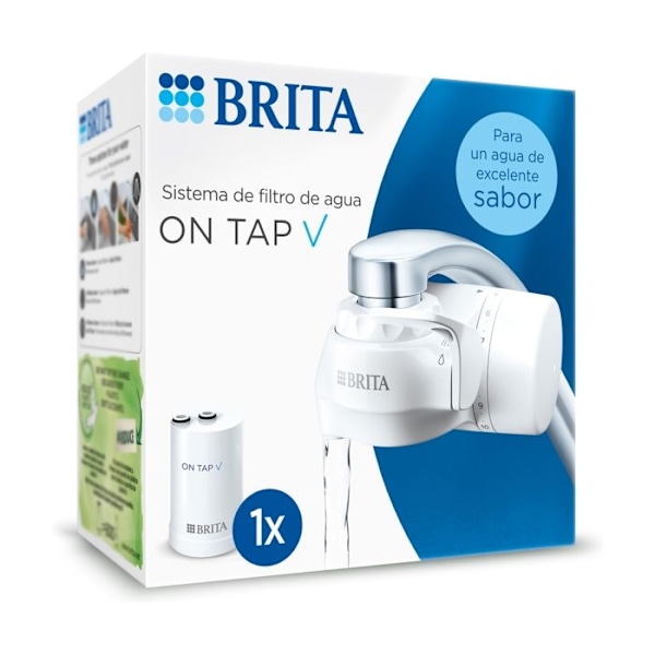 Vattenfilter system - BRITA - ON TAP V - 4-stegs filtrering - 3 vattenlägen - Ekonomisk 2 öre/liter