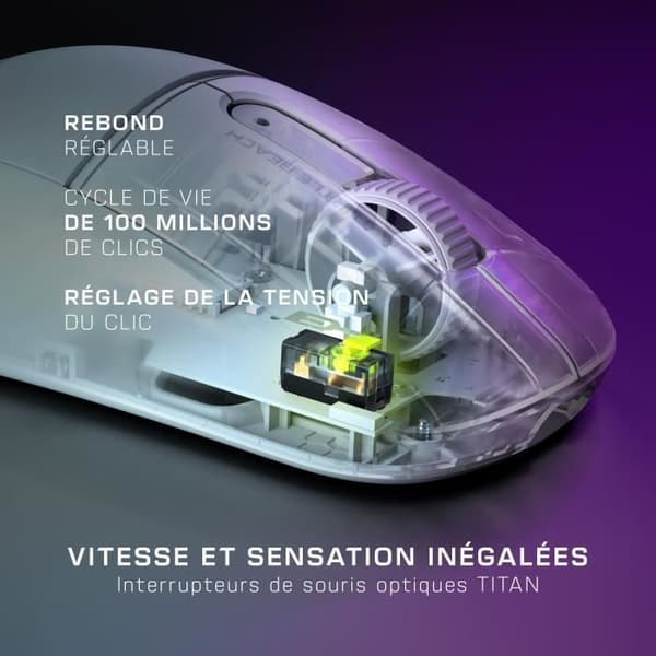 Trådlös spelmus - TURTLE BEACH - Burst II Air - Vit Vit